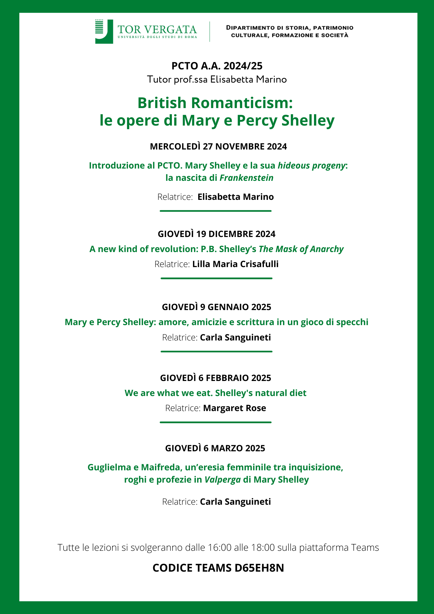 British Romanticism: le opere di Mary e Percy Shelley