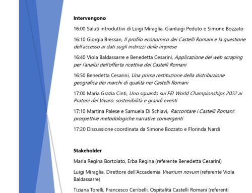 I Castelli Romani con e oltre i dati