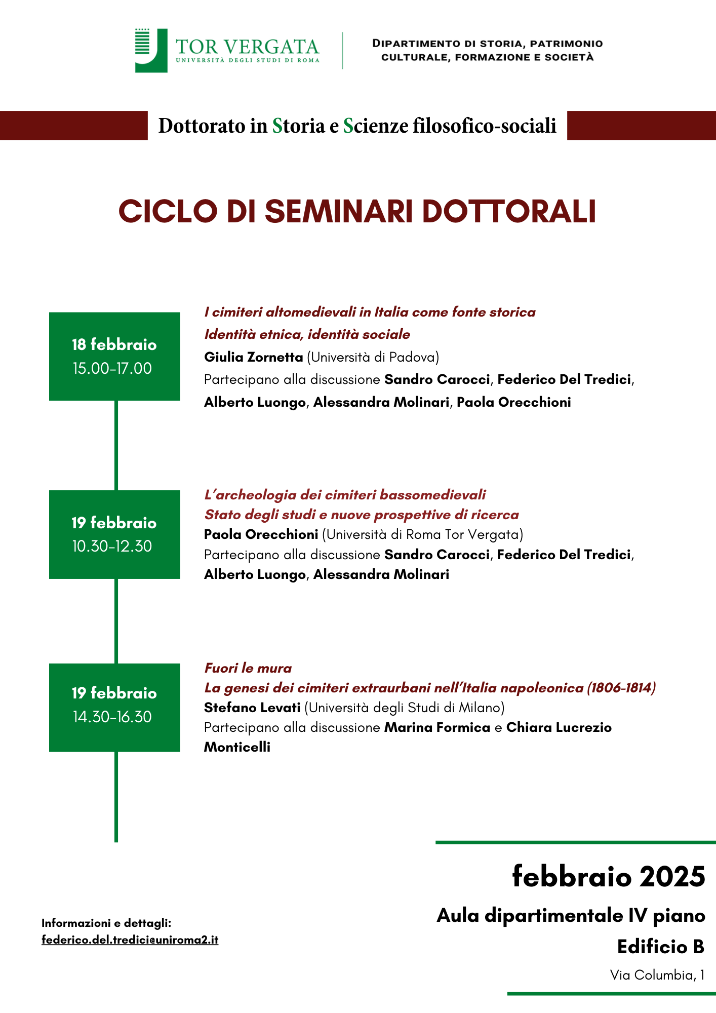 Ciclo di seminari dottorali