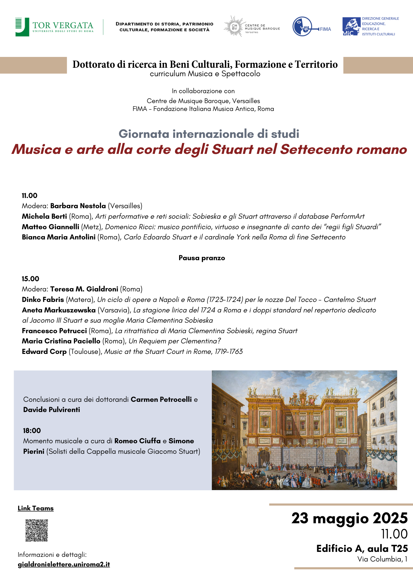 Musica e arte alla corte degli Stuart nel Settecento romano
