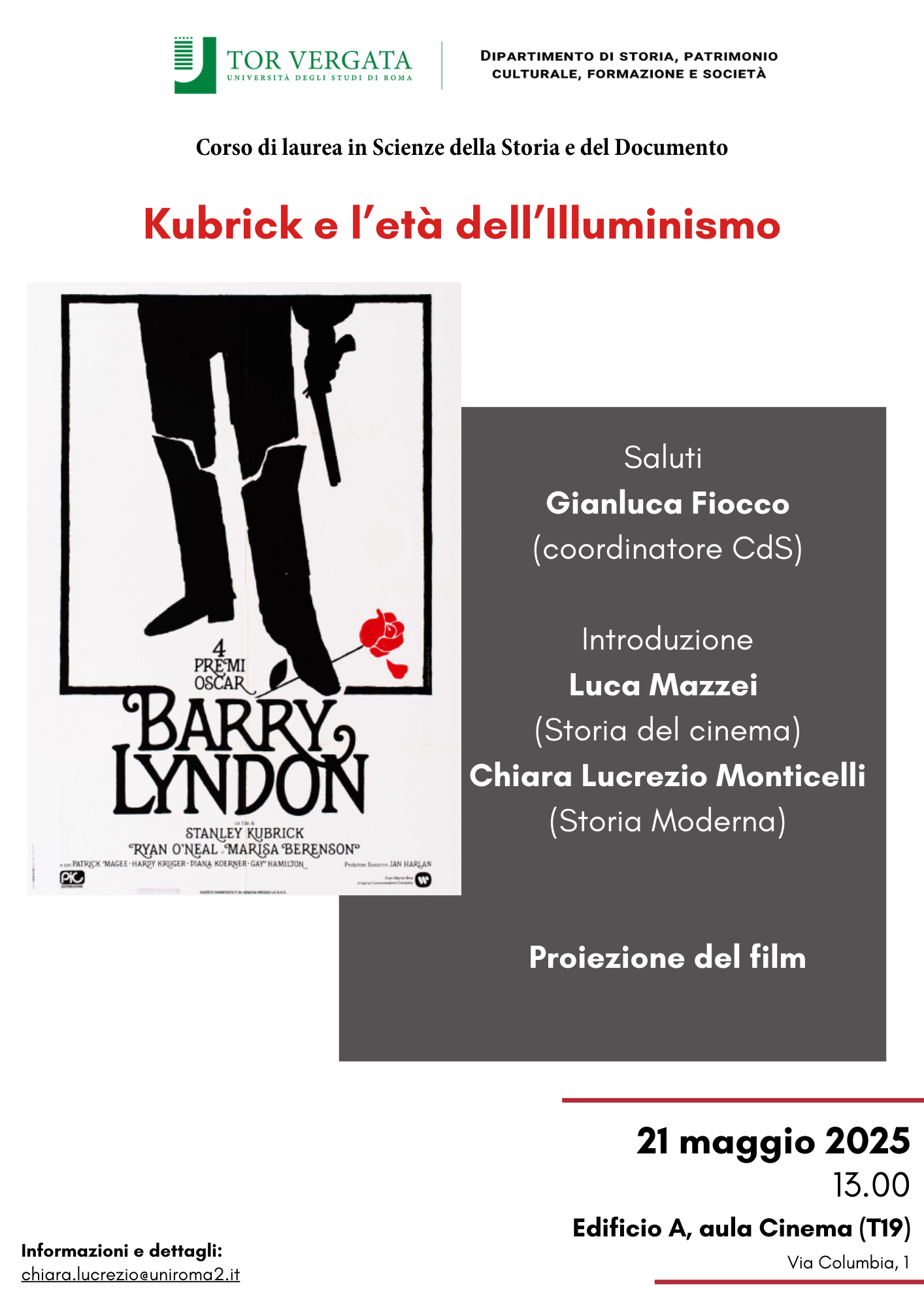 Kubrick e l’età dell’Illuminismo