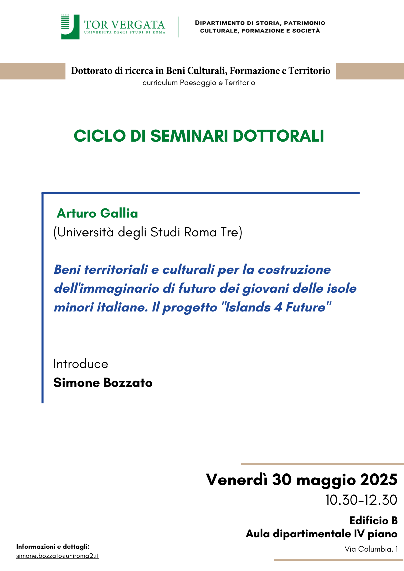 Beni territoriali e culturali