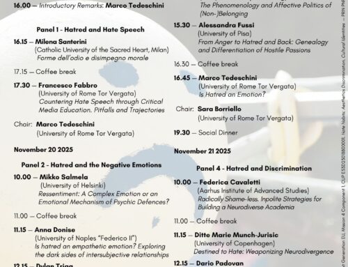 Negative Emotions, Hatred, and Discrimination